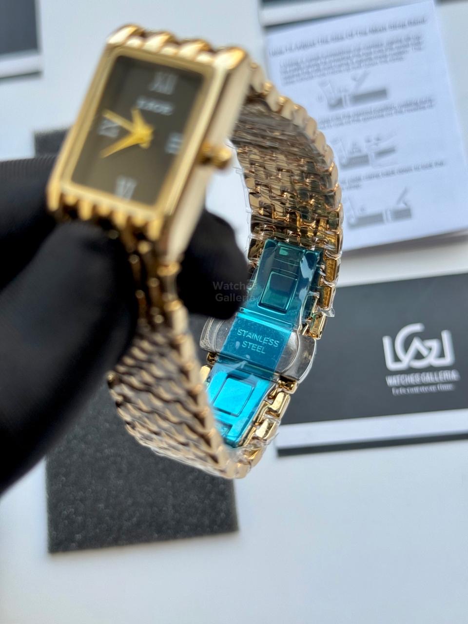 Lige 89156 Tank Women Watch Quartz (Gold/Black) Lige Women Watch