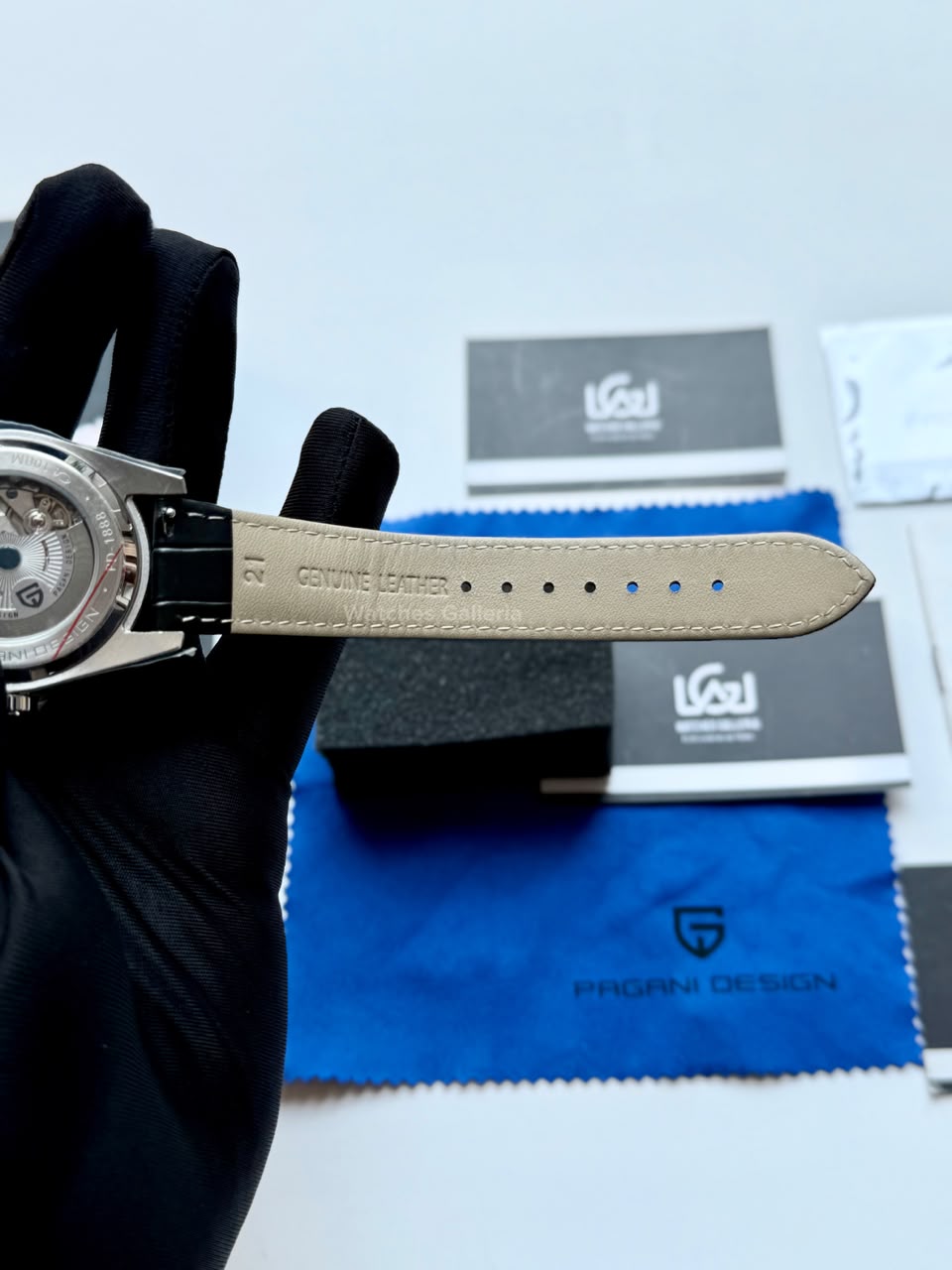 Pagani Design PD1888 Sky Dweller Black Leather Automatic GMT Watch for Men Sapphire Crystal Original Pagani Design Watch Pakistan