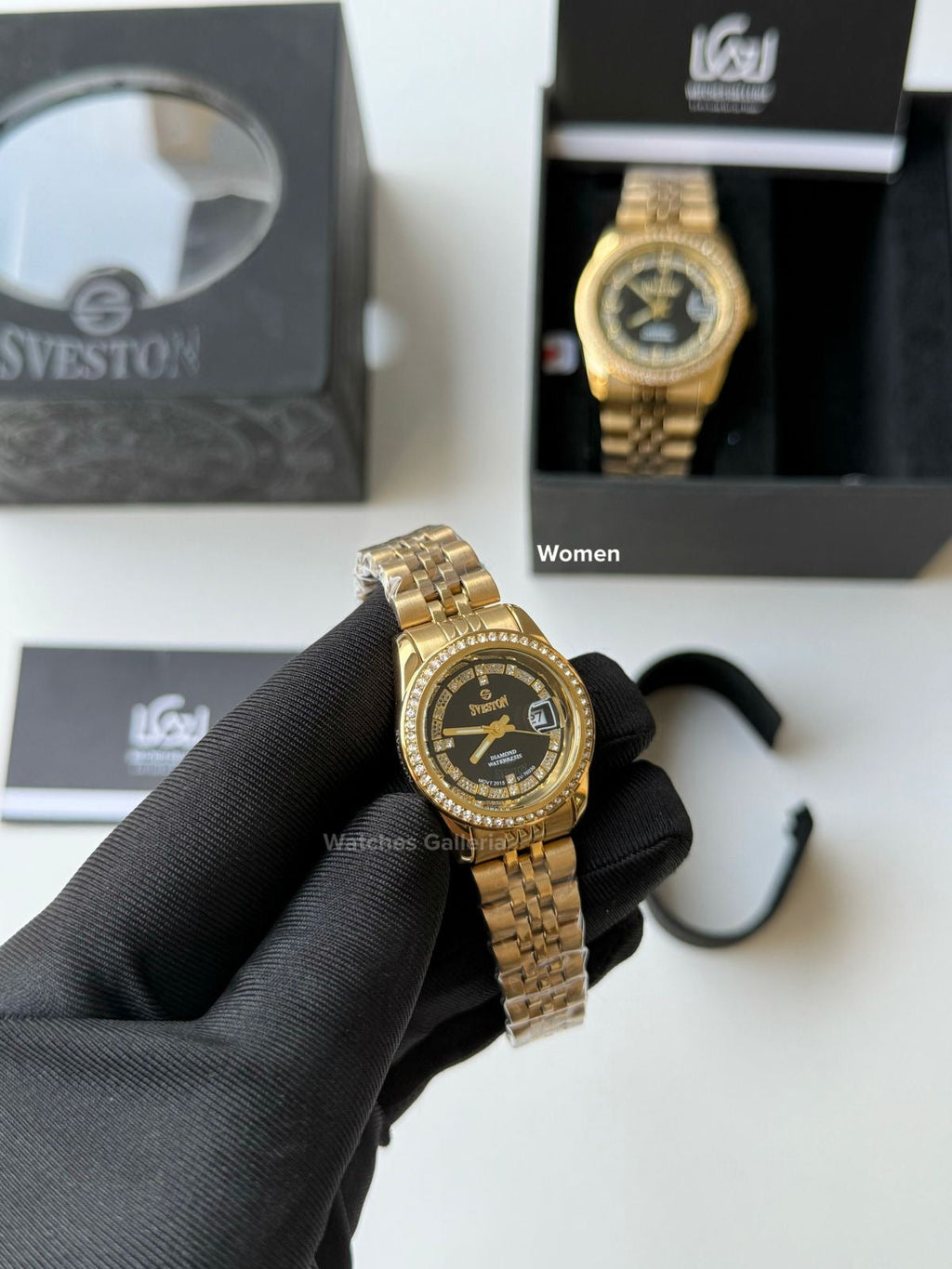 Sveston Couple Watch Quartz Datejust (Stones) SV10030G Watches Galleria