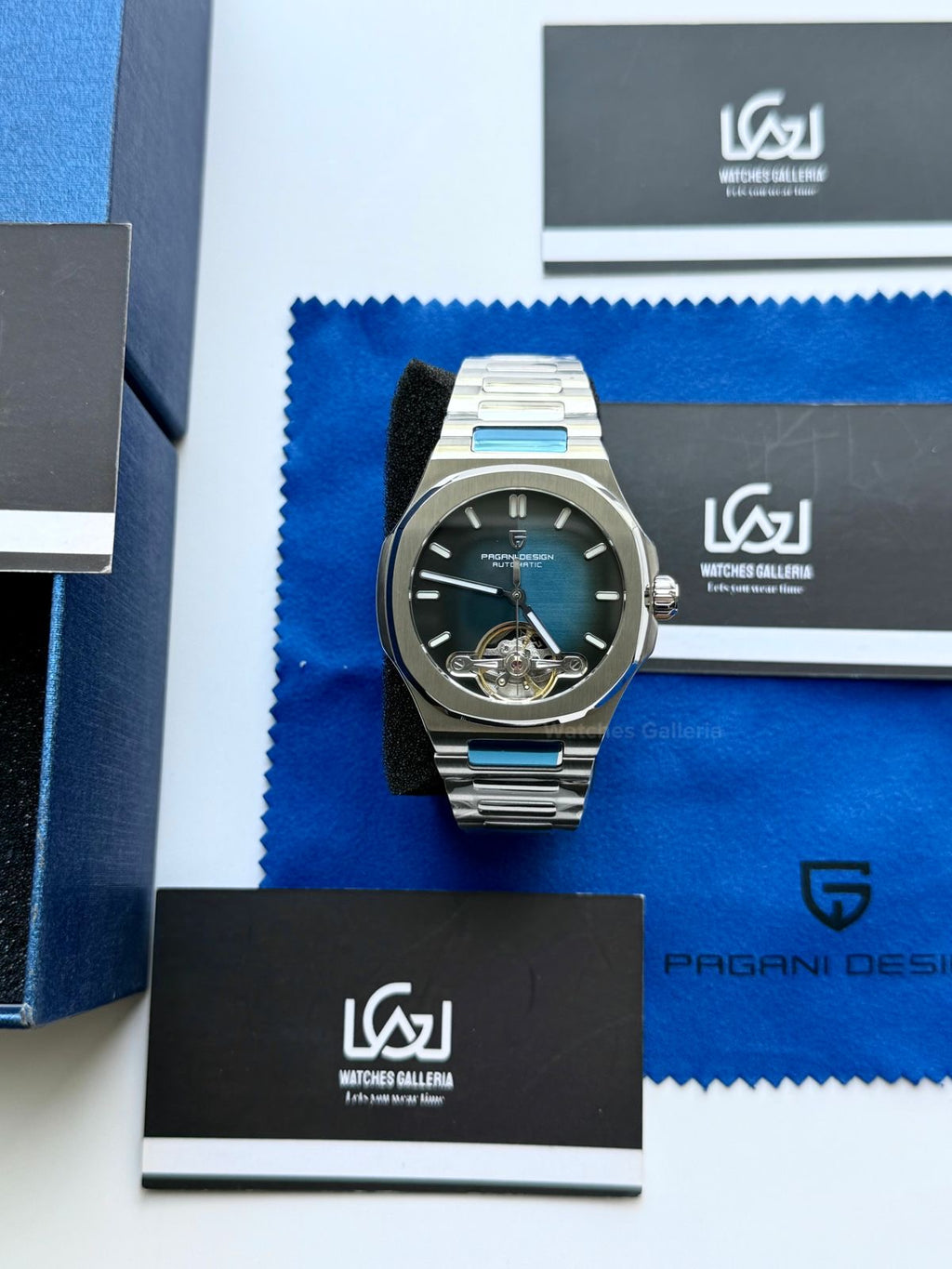 Pagani Design PDys025 Nautilus Flywheel Blue 42mm Automatic – Sapphire Glass | Skeleton Dial | Exhibition Back