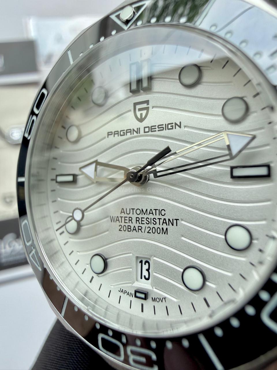 Pagani Design PD1685 Seamaster Diver White Automatic Watch – 200M Sapphire Crystal NH35A/Miyota Luxury Dive Watch in Pakistan | Watches Galleria