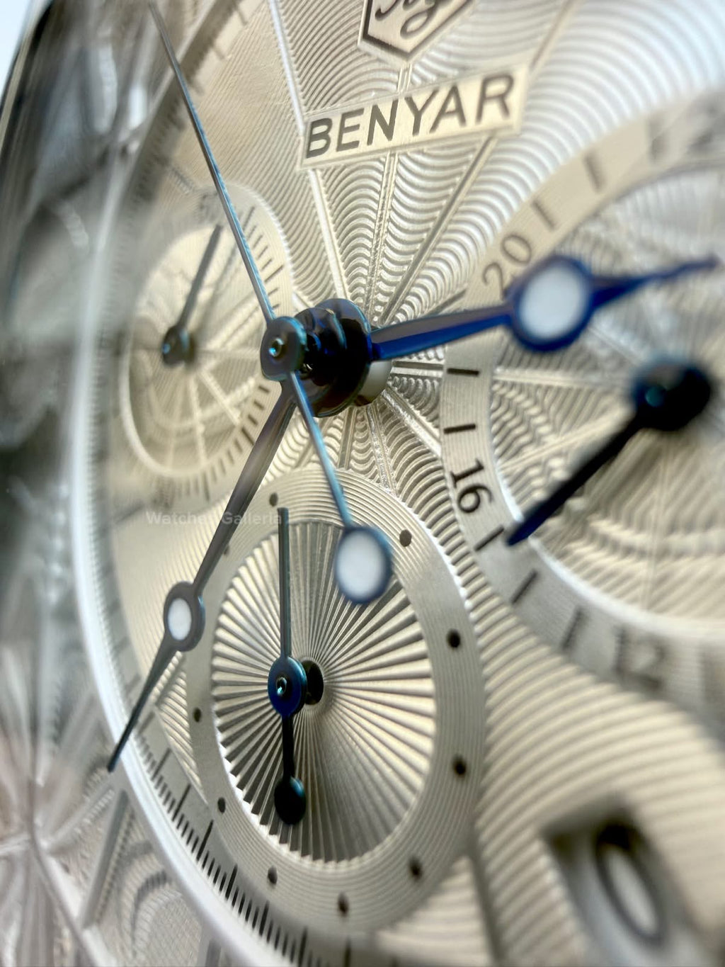 Benyar BY5113LE Square Chronograph Watch in Pakistan – Limited Edition Black White Luxury Men’s Quartz Chronograph Leather Strap Watch