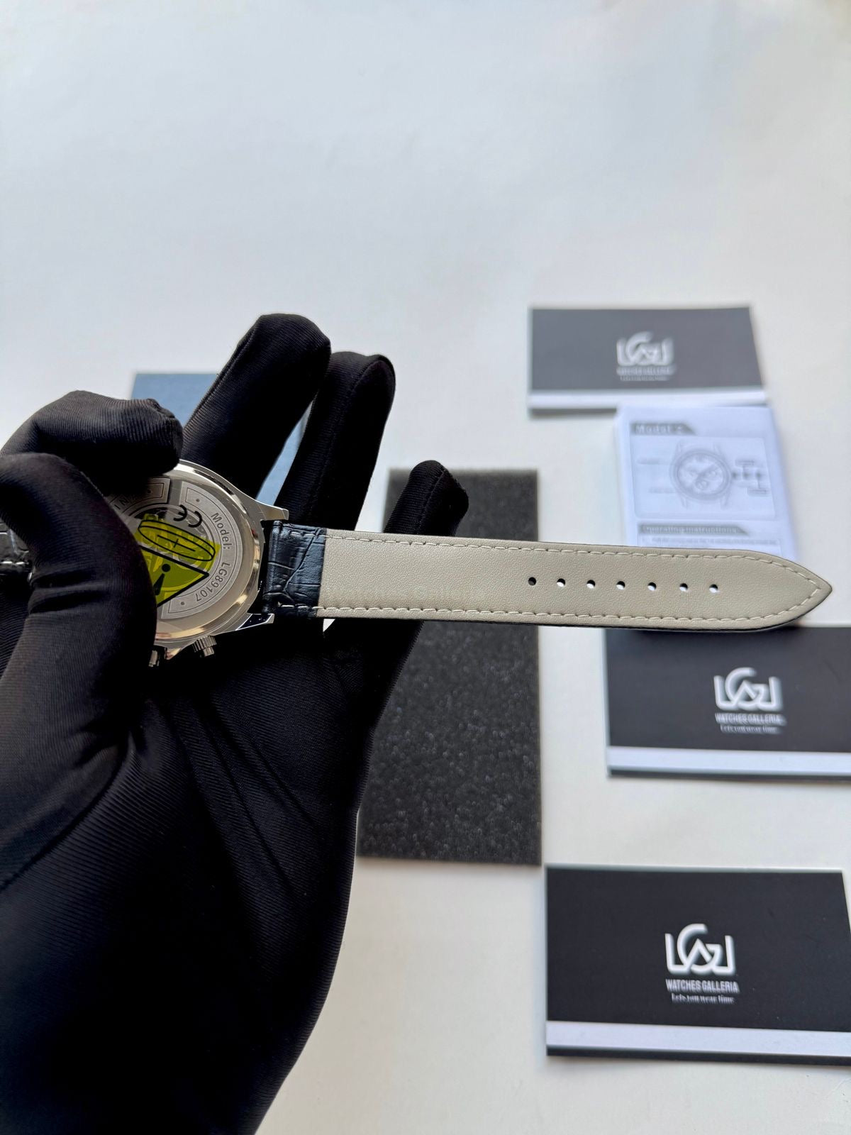 Lige Watch LG89107 Moonphase Chronograph (Black/Silver) Lige Watch in Pakistan