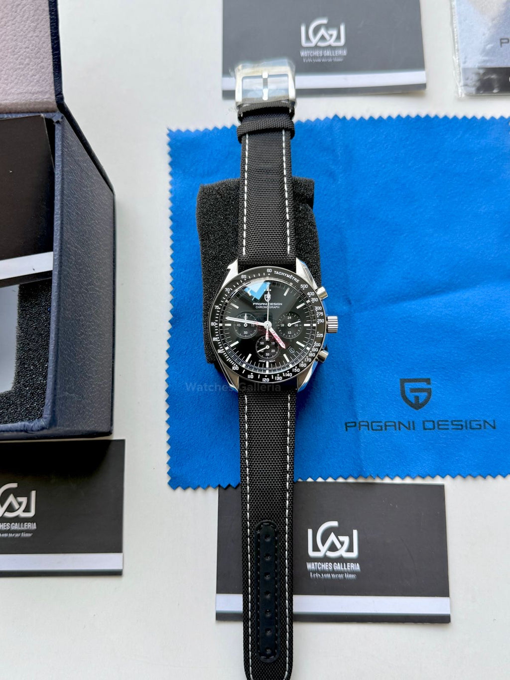 Pagani Design PD1701 Speedmaster Moonwatch Canvas (Black) Pagani Design in Pakistan