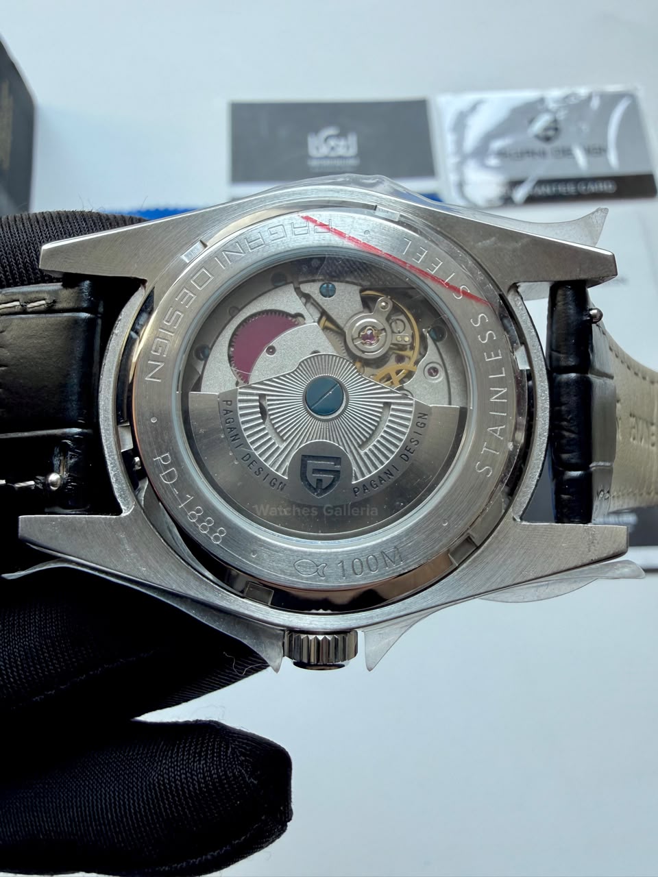 Pagani Design PD1888 Sky Dweller Black Leather Automatic GMT Watch for Men Sapphire Crystal Original Pagani Design Watch Pakistan