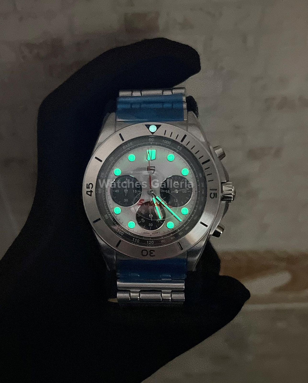 Pagani Design Chronomat W/ Rouleaux Bracelet (Silver) PD1705