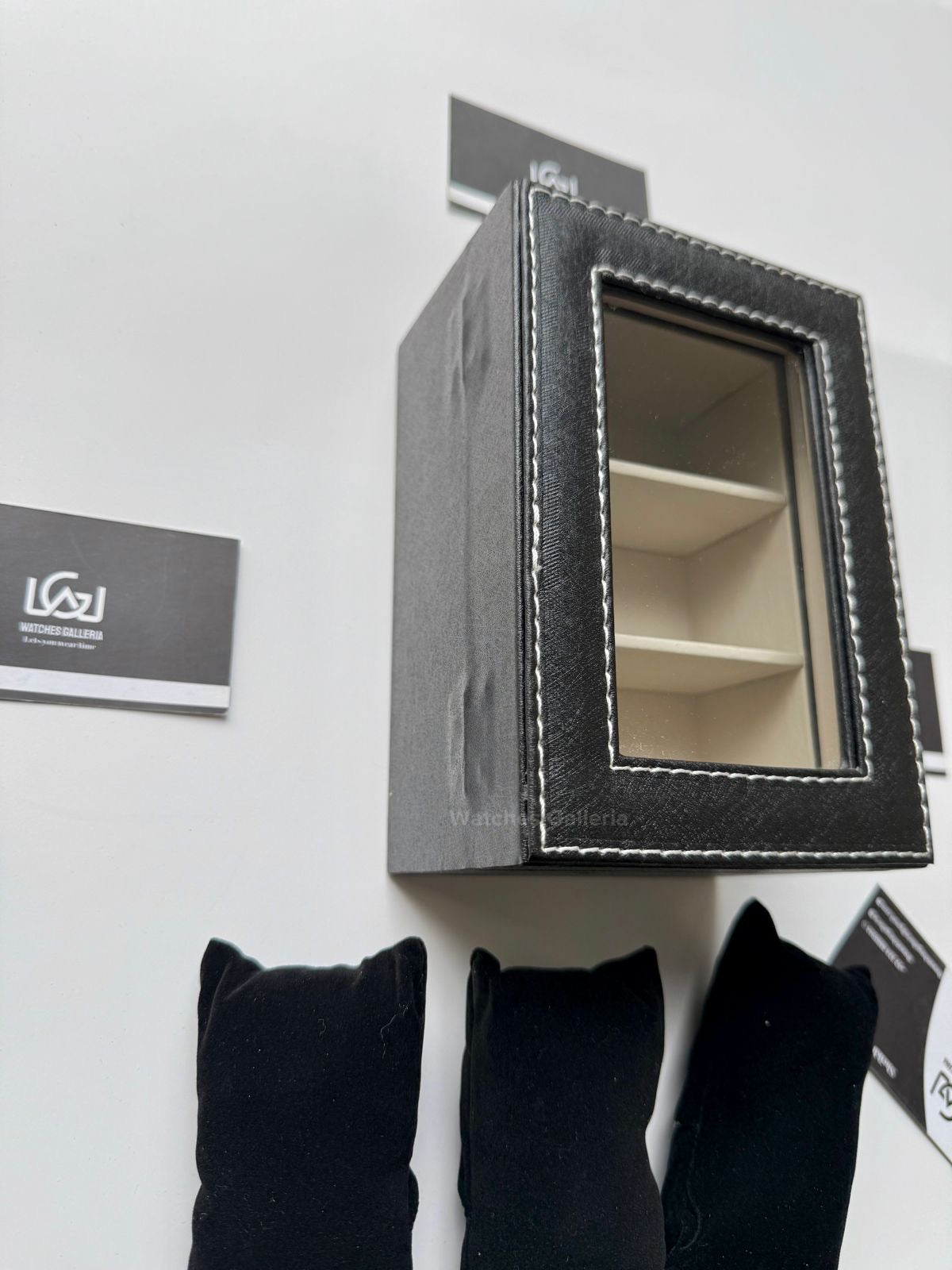 Watch Organizer Box (Black/White) | 3 Slots Watch Box | Watch Storage Box | Watch Box