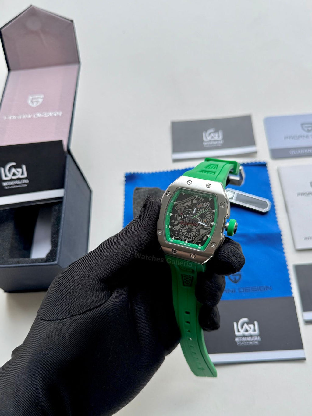 Pagani Design Tonneau Calendar Quartz PDys012 (Green) Pagani Design in Pakistan