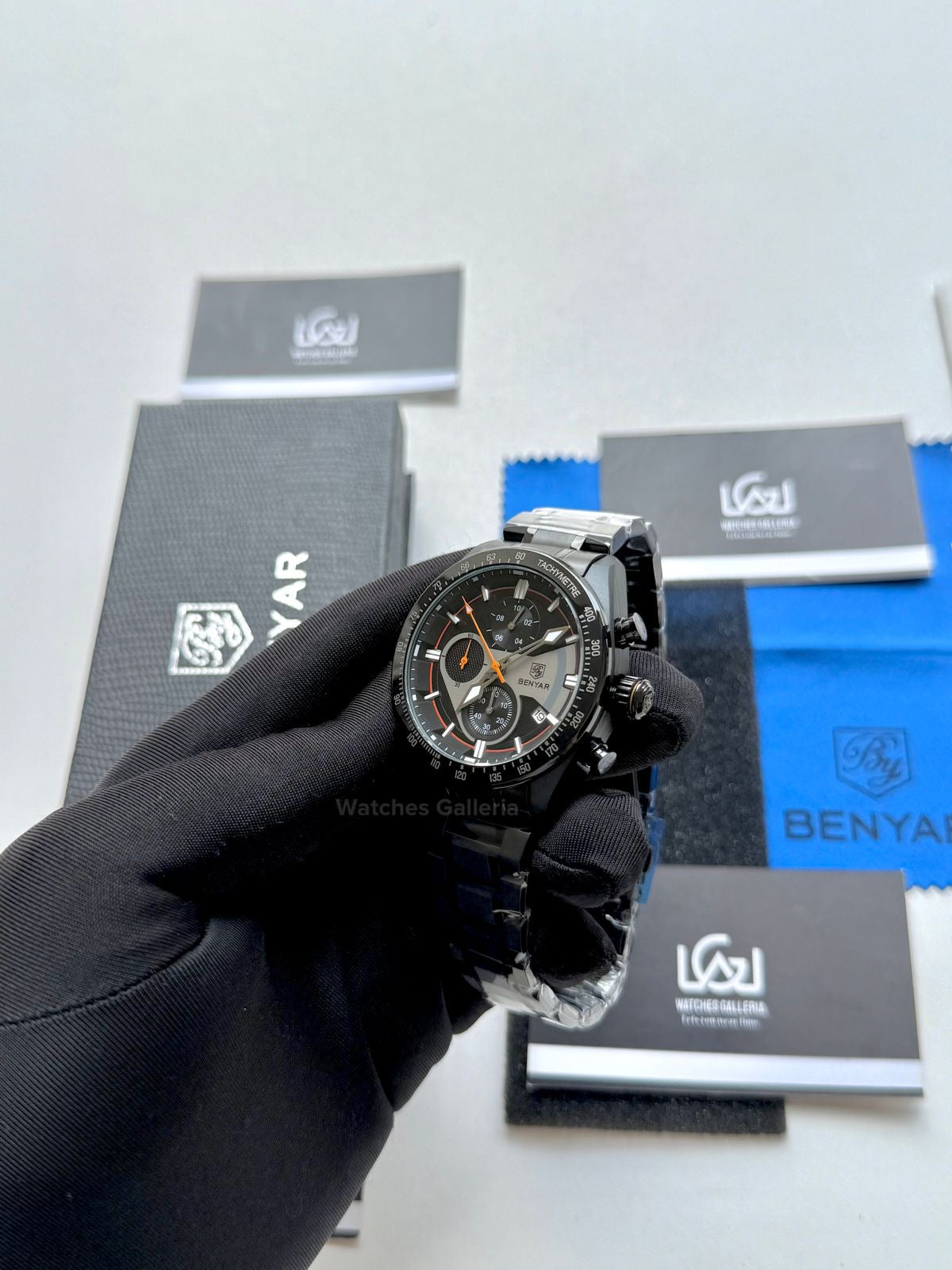 Benyar Chronograph Quartz (Black/Red) BY5201 Watches Galleria © Copyrights All Right Reserved