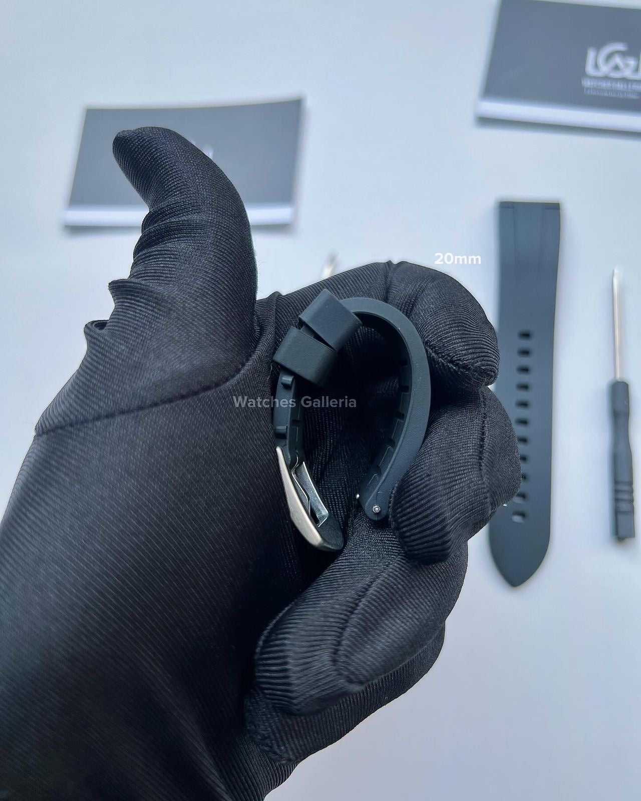 Rubber Straps Quick Release (Black Black Buckle) 20mm or 22mm