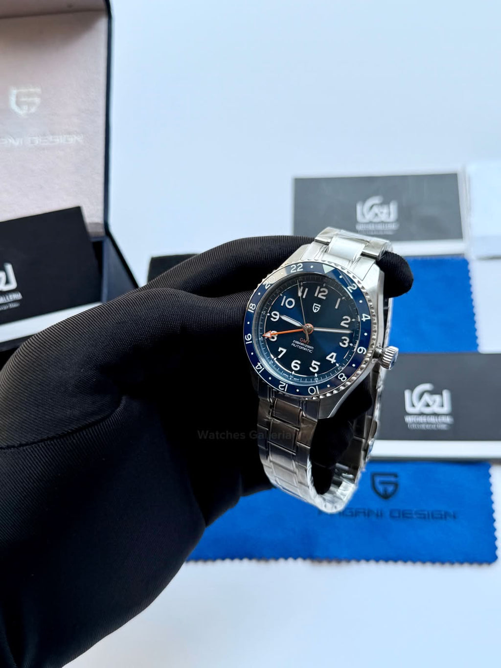 Pagani Design PD1784 GMT Automatic Watch – Seiko NH34 Dual Time Zone | 200M Waterproof Sapphire Crystal | Ceramic Bezel Luxury Sports Watch | Pagani Design Pakistan