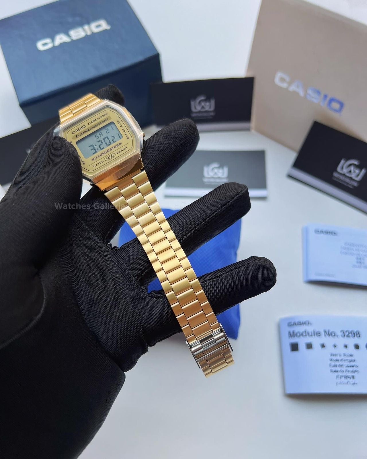 Casio Vintage Digital (Gold) A168WG Watches Galleria