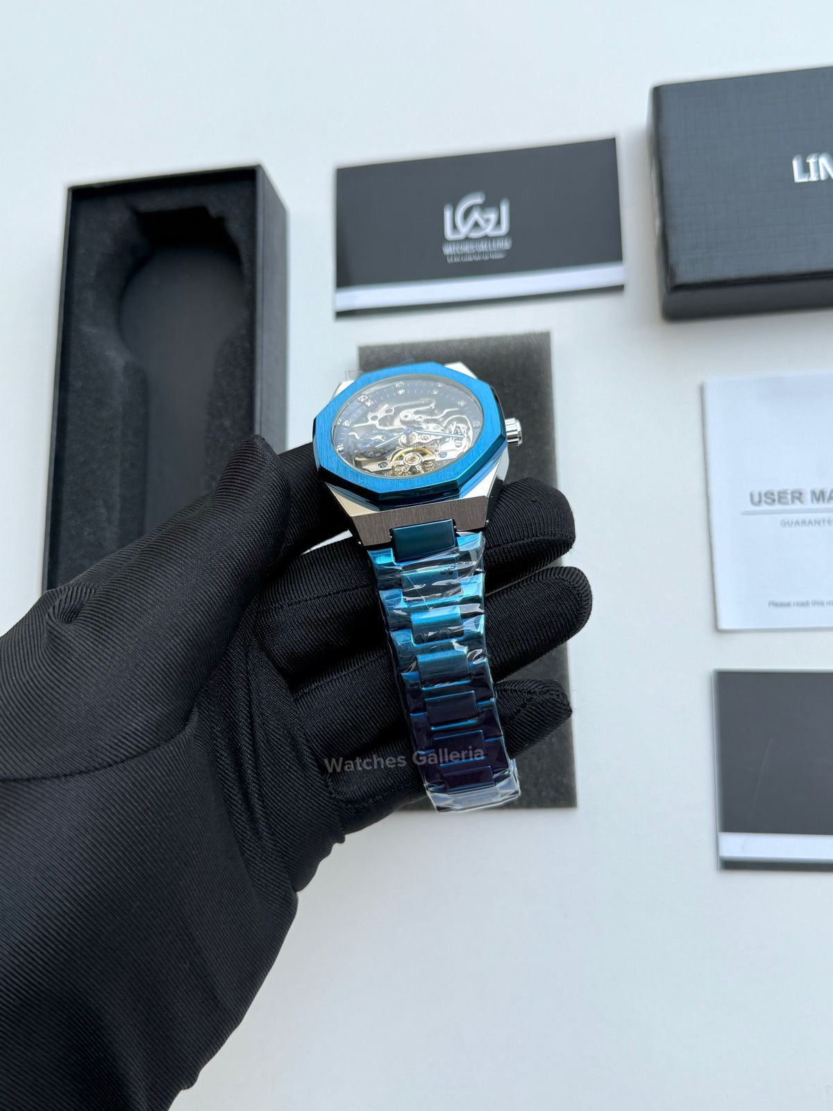 Forsining Royal Oak Skeleton Automatic (Silver/Blue) TM375G Watches Galleria