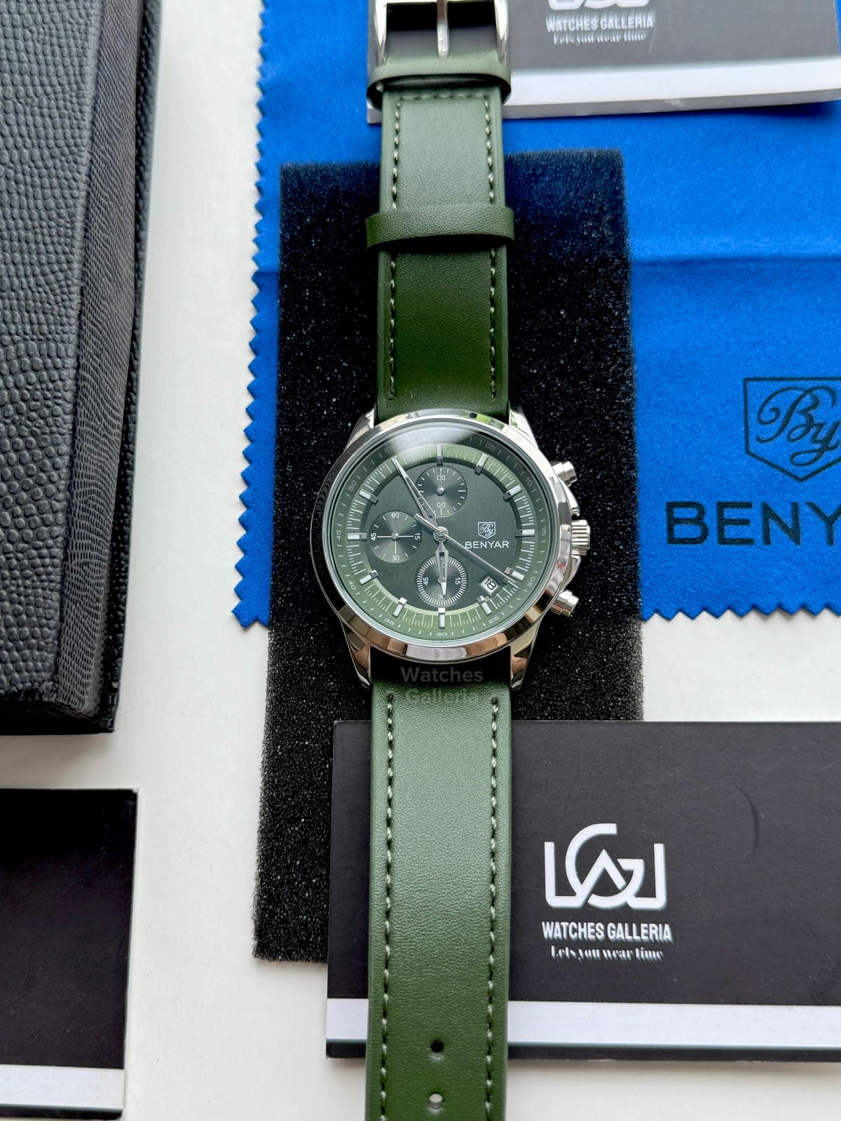 Benyar Pilot Chronograph Quartz (Green) BY5210 Watches Galleria