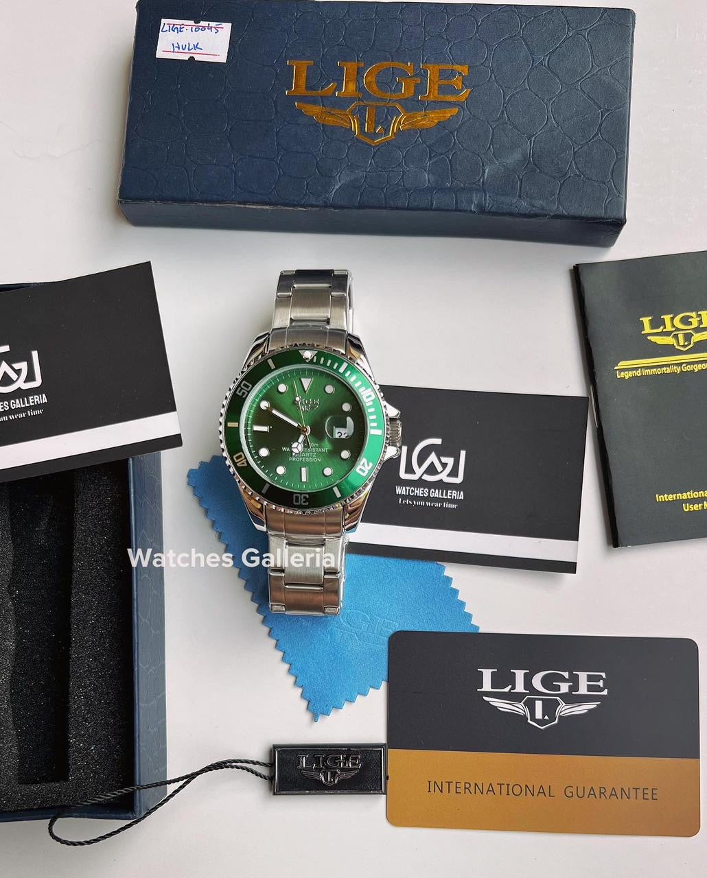 Lige Submariner Quartz (Hulk) LG10045