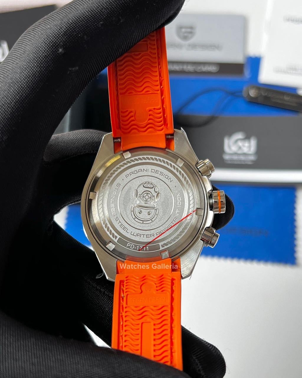 Pagani Design SeaMaster Planet Ocean Chronograph Quartz (Orange) PD1711