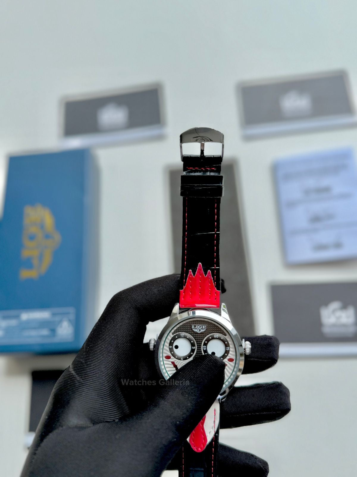 Lige Clown Watch Quartz (Red/Silver) LG89160 Watches Galleria