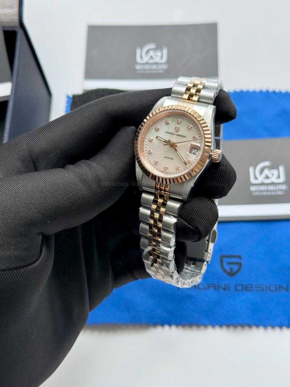 Pagani Design PD1794L Ladies Jubilee Date Two Tone Dial Watch in Pakistan – 31mm Elegant Stainless Steel Quartz Luxury Watch