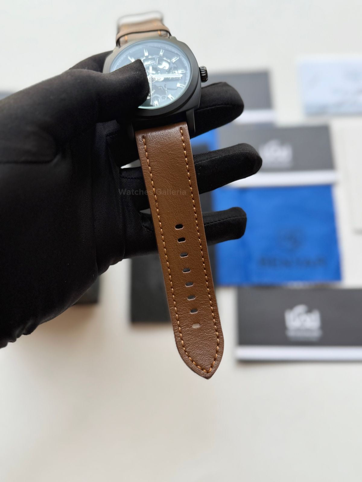 Benyar BY5121 Skeleton Automatic Watch (Black Brown) Benyar in Pakistan