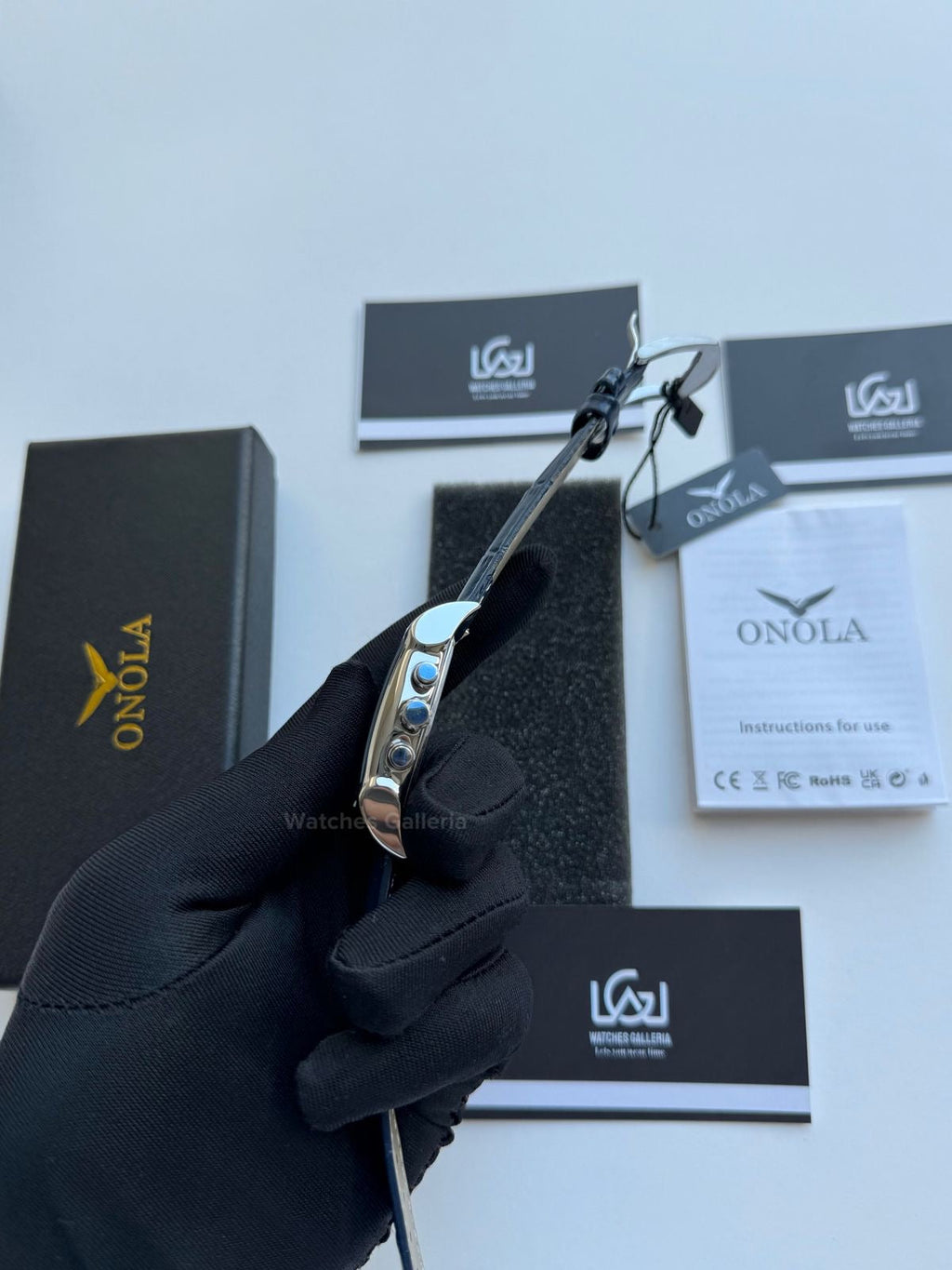 Onola Square Chronograph Quartz (Blue) ON6818 Watches Galleria