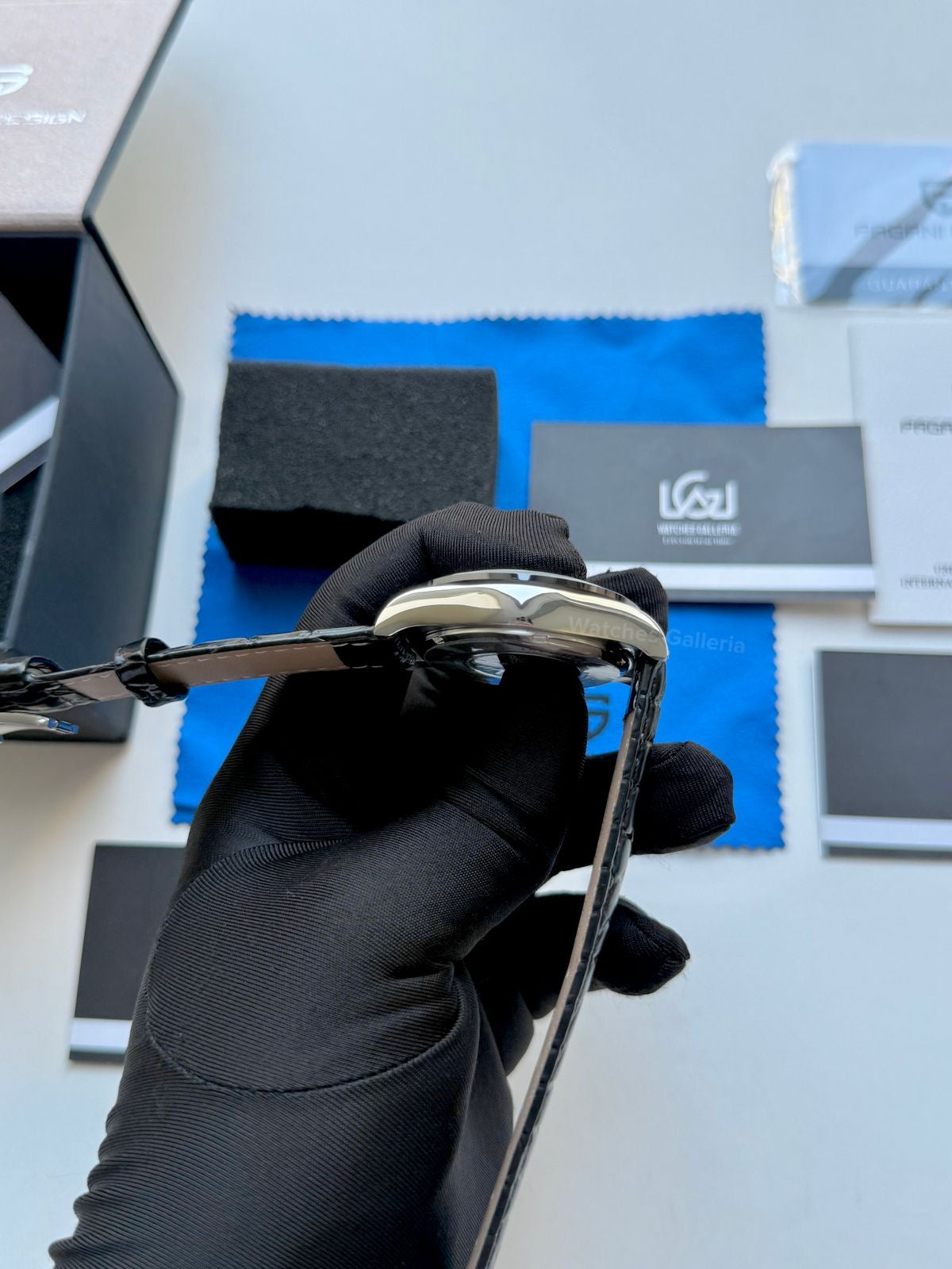 Pagani Design Daytona Quartz PD1664 Crocodile Leather Strap (Silver) Pagani Design in Pakistan