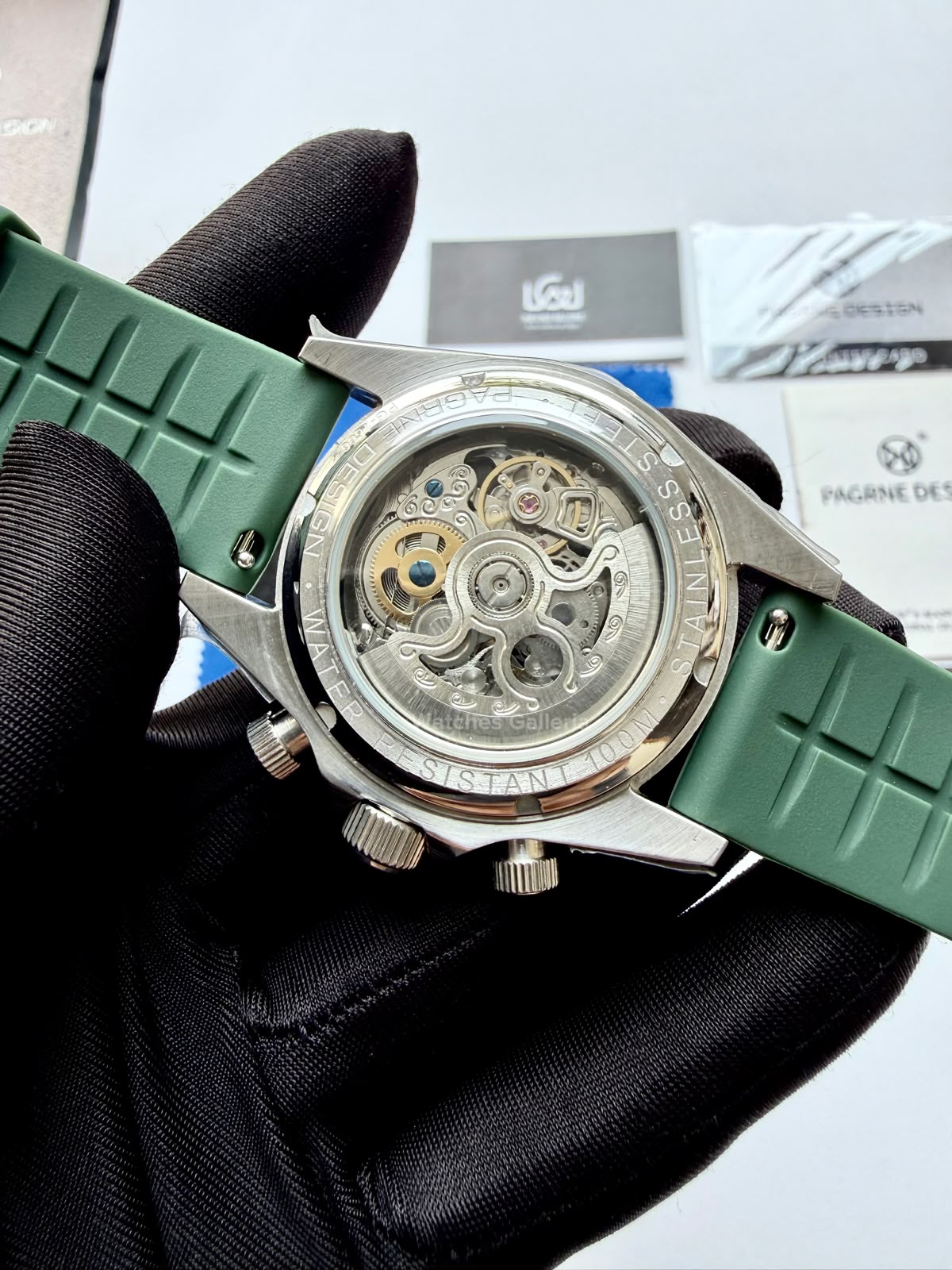 Pagani Design PG1666 Daytona Rainbow Limited Edition Black Automatic Chronograph Watch | 40mm Sapphire Crystal | HZ2196G Movement | 100M Water Resistant