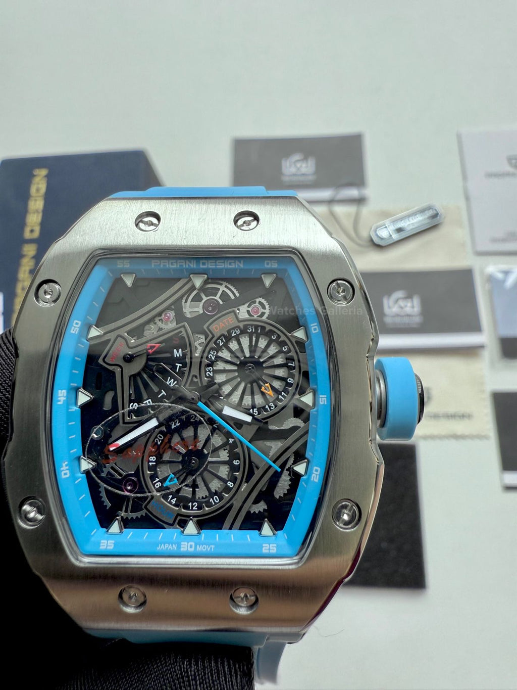 Pagani Design Tonneau Calendar Quartz PDys012 (Sky) Pagani Design in Pakistan