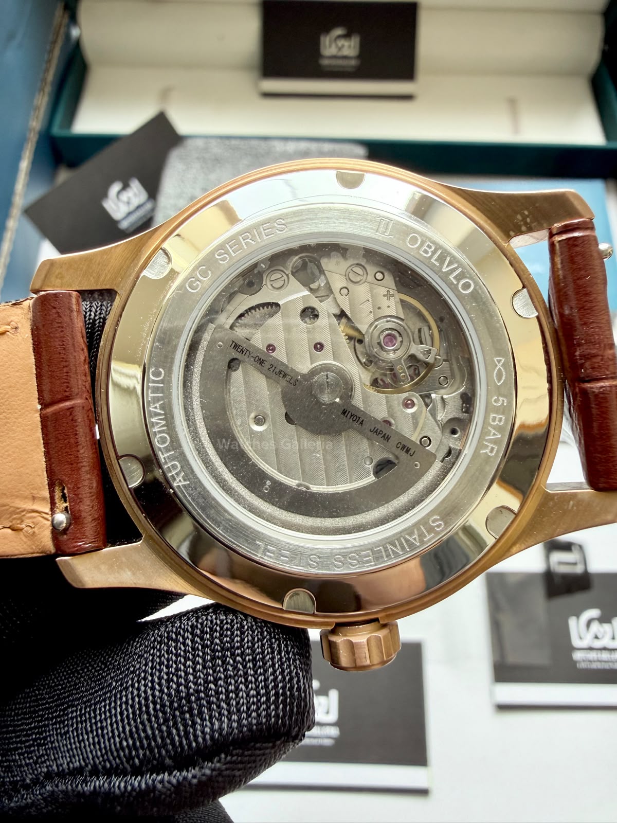 OBLVLO GC (Brown Rose Gold Black) Grand Complications Celestial Automatic Watch Brown & Black Dial with Rose Gold Details, Moving Constellation & Earth Display – OBLVLOGC | Oblvlo
