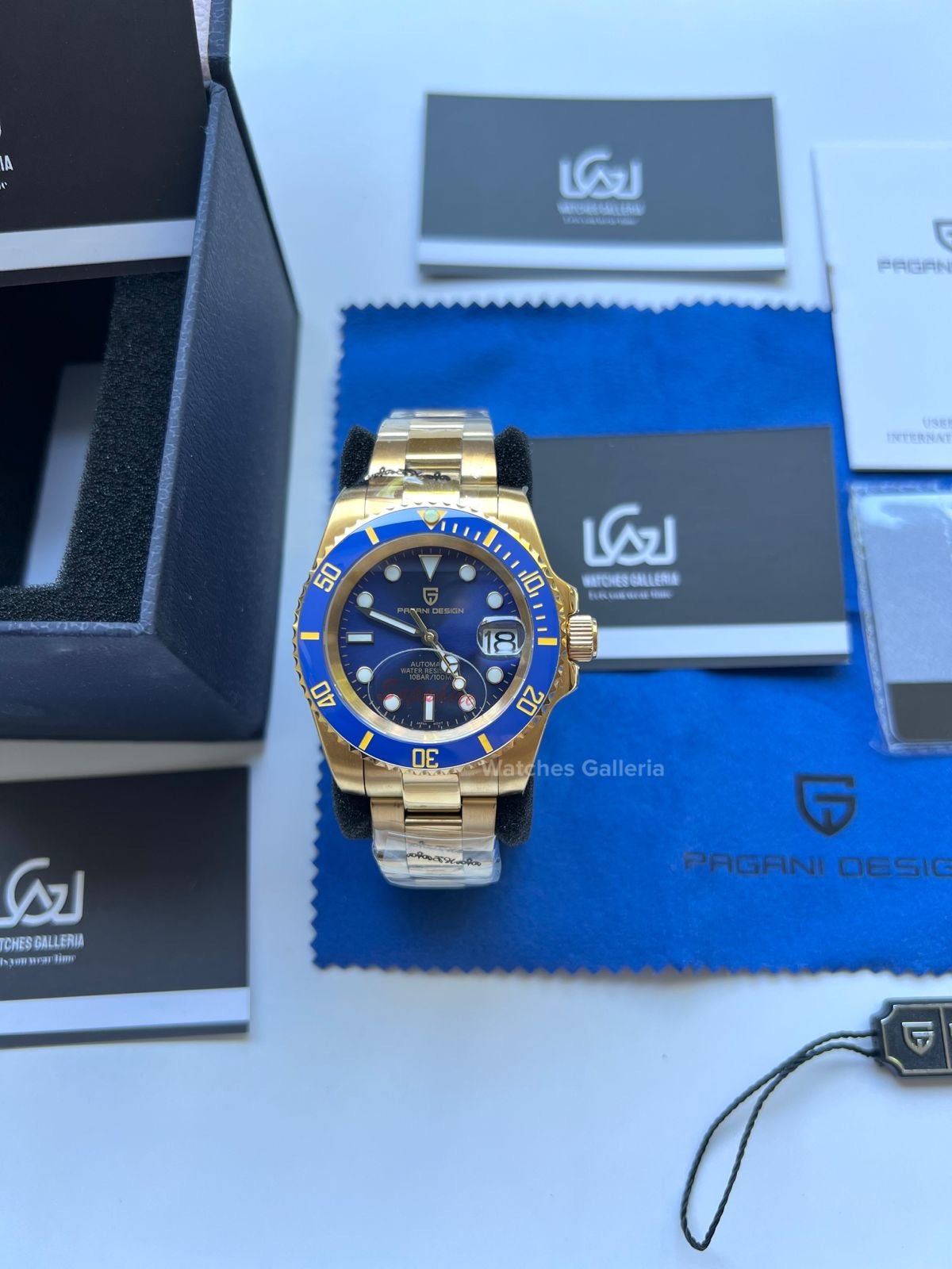 Pagani Design Submariner Date Automatic (Yellow Gold Blue) PD1661 Pagani Design