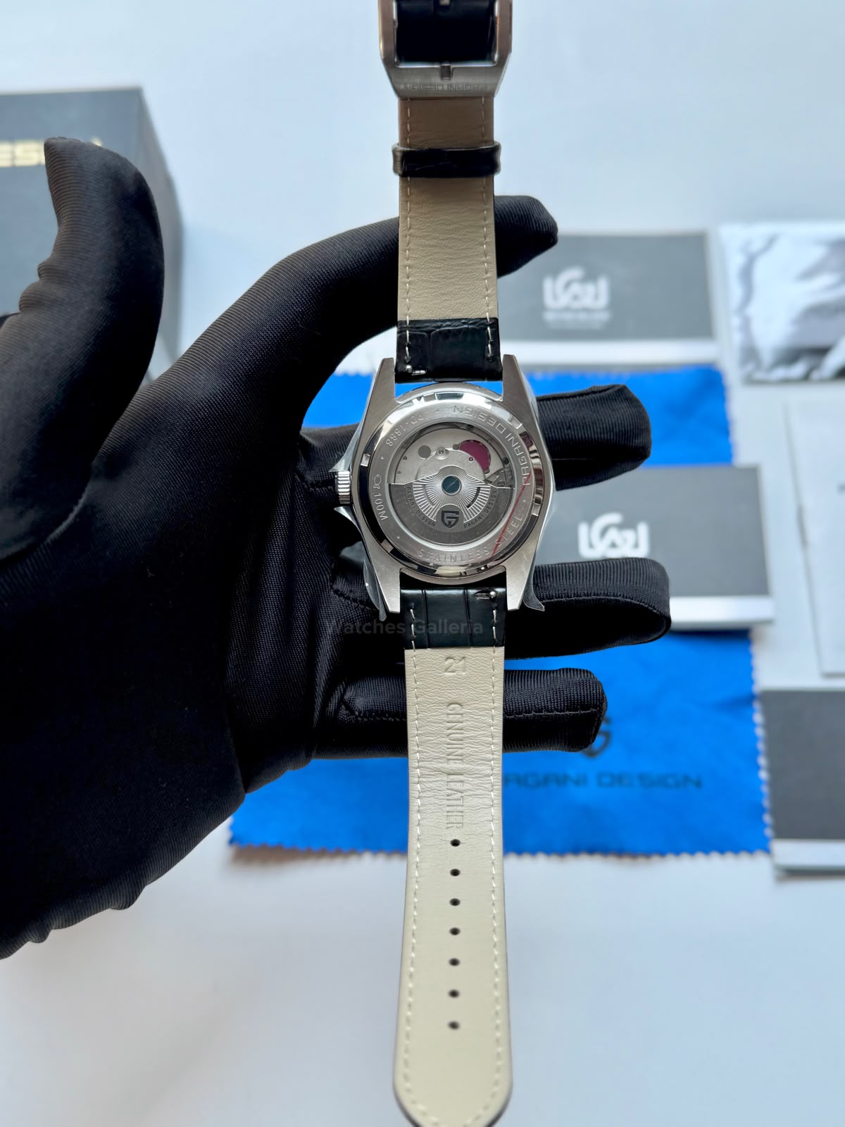 Pagani Design PD1888 Sky Dweller Black Leather Automatic GMT Watch for Men Sapphire Crystal Original Pagani Design Watch Pakistan