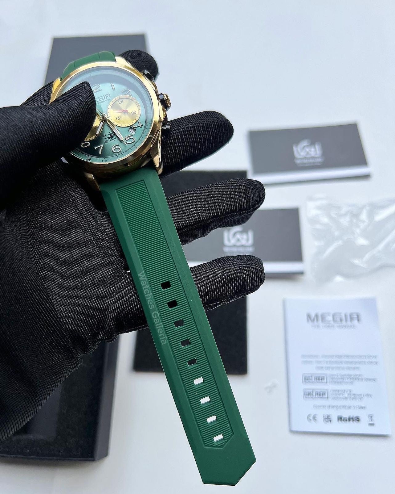 Megir Panda Chronograph Quartz (Green) MN2230