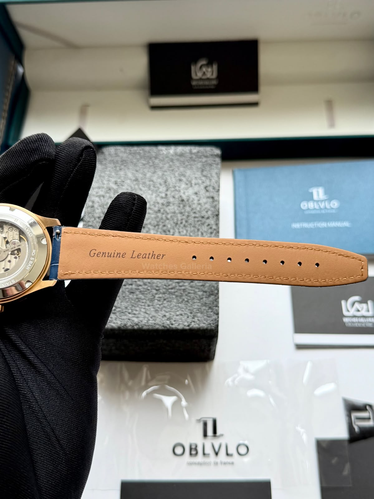 OBLVLO GC (Blue Rose Gold Black) Grand Complications Celestial Automatic Watch Brown & Black Dial with Rose Gold Details, Moving Constellation & Earth Display – OBLVLOGC | Oblvlo
