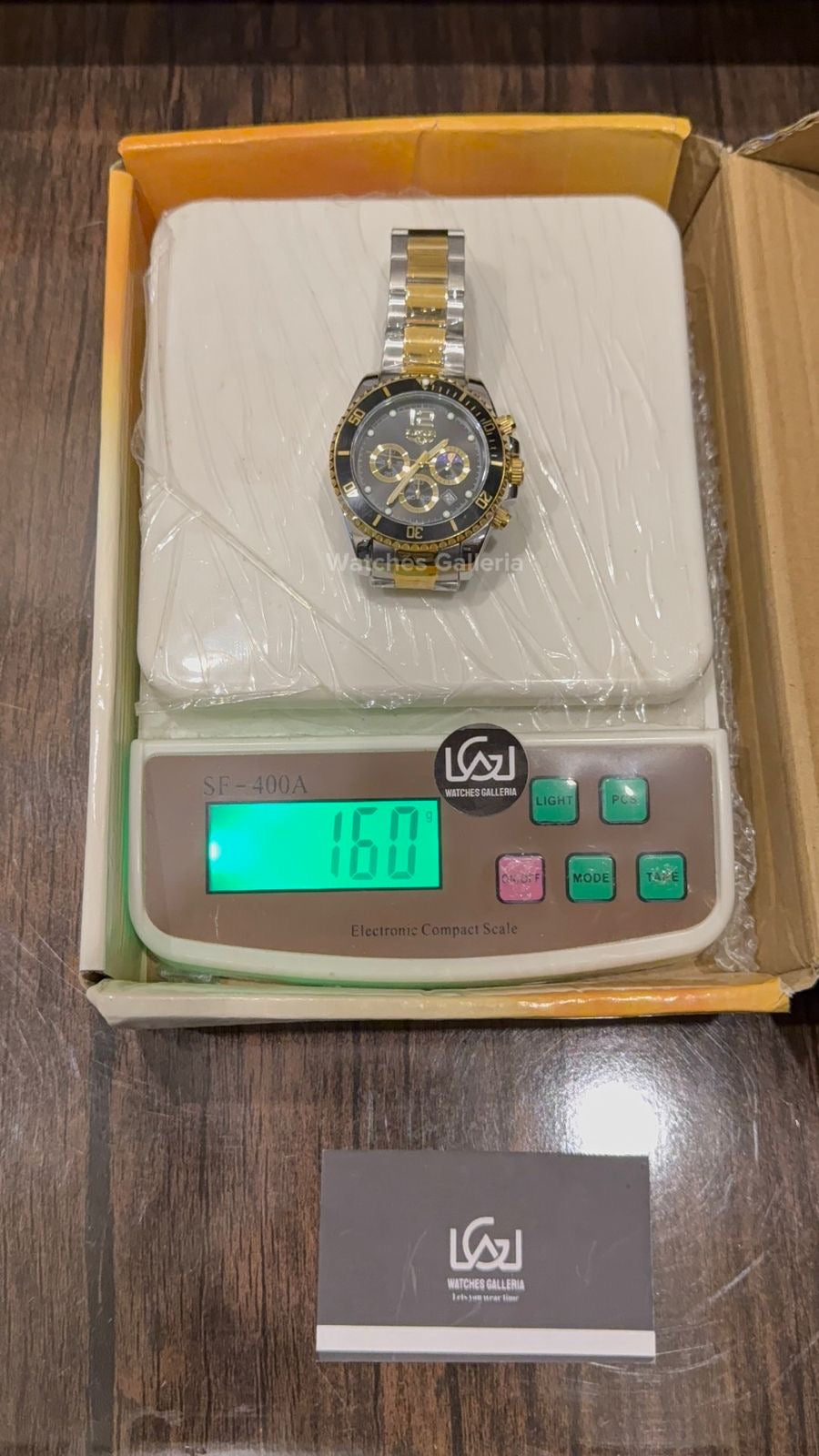 Lige Submariner Chronograph Quartz(Gold Black) Lige8924 Watches Galleria