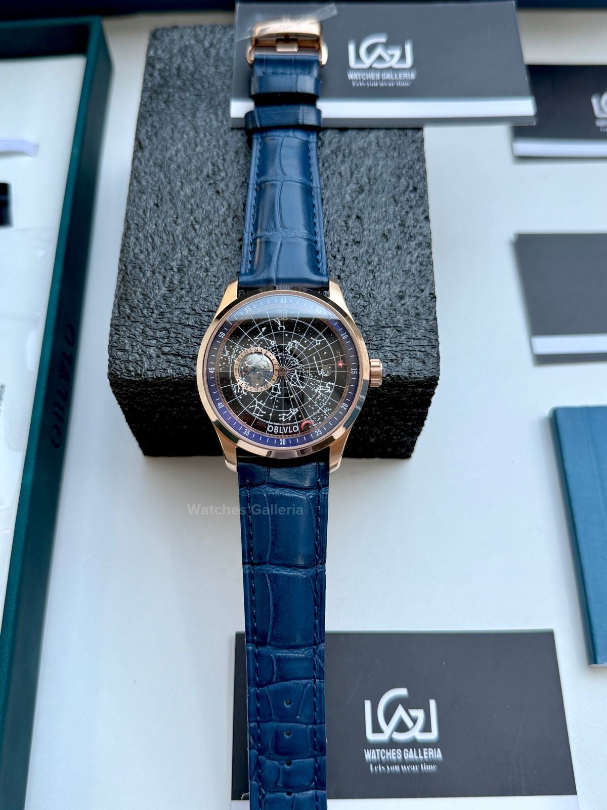 Oblvlo Grand Complications Calestial Autmatic (Blue Gold) oblvloGC Watches Galleria