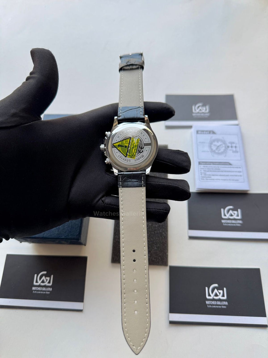 Lige Watch LG89107 Moonphase Chronograph (Black/Silver) Lige Watch in Pakistan