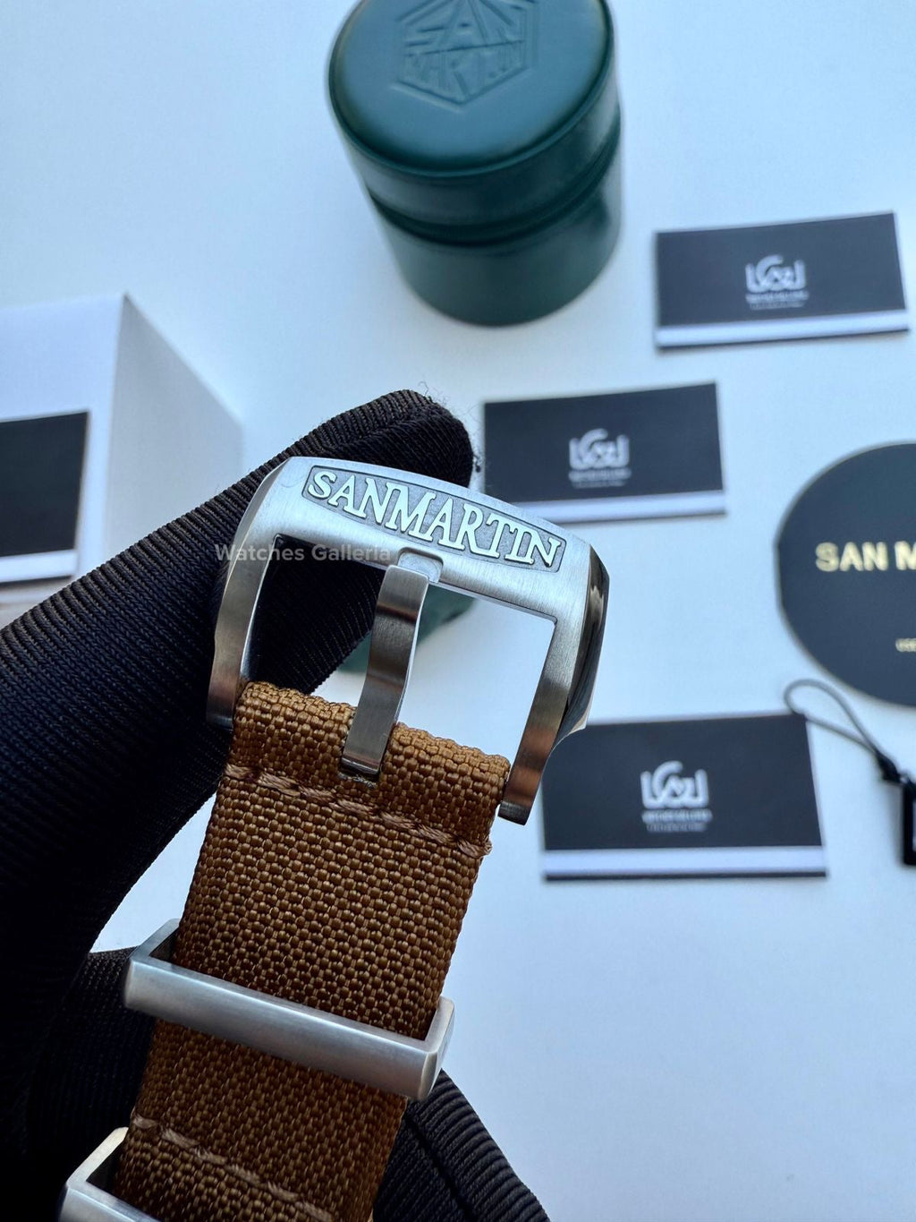 San Martin GMT RootBeer Automatic (Khaki Nato Straps) SN0116 Watches Galleria