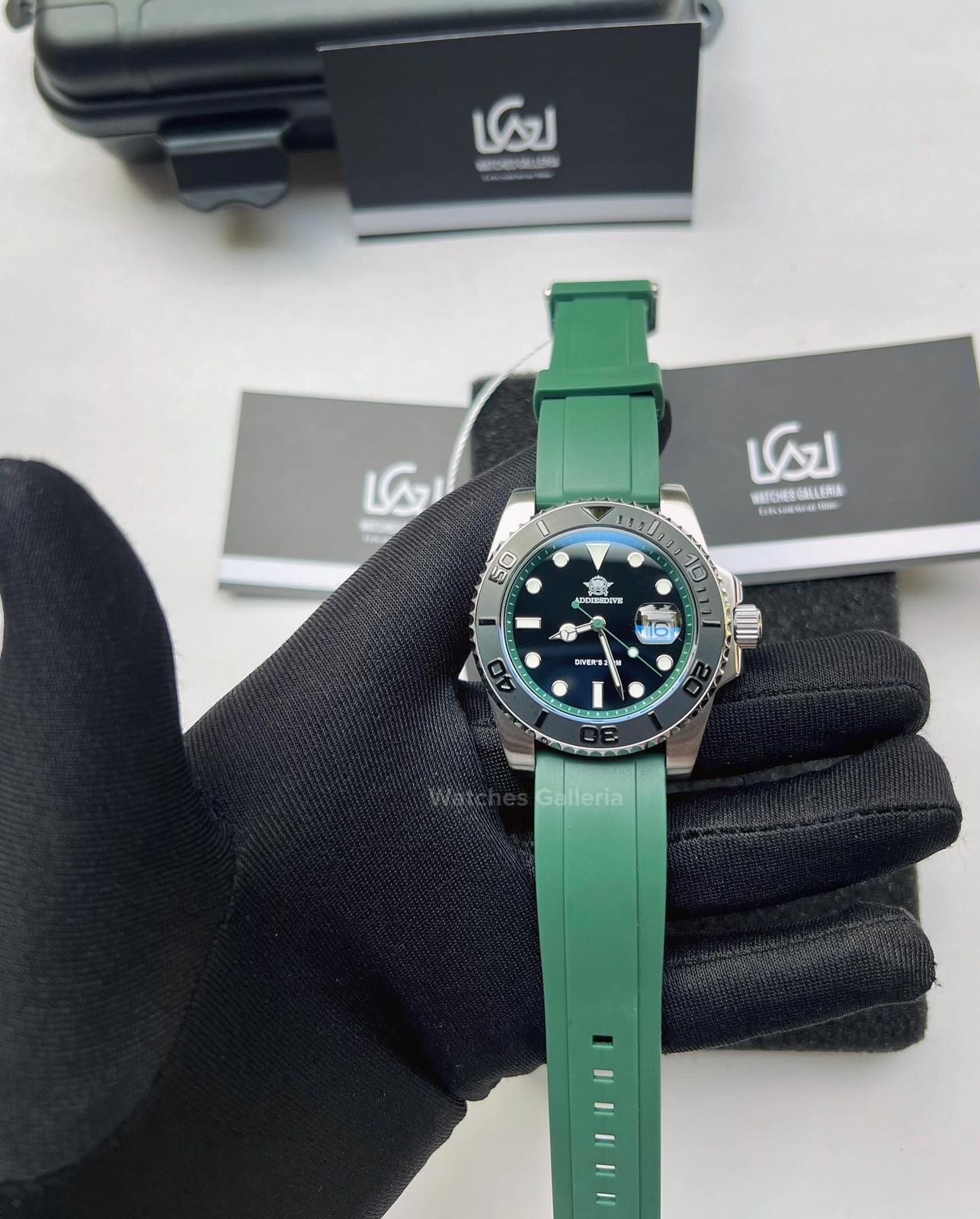Addiesdive Yachtmaster Quartz (Green) AD2040 Watches Galleria