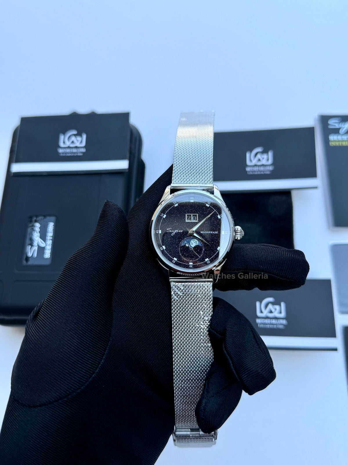 Sugess Moonphase Automatic S401B (Mesh Strap Exclusive) Watches Galleria