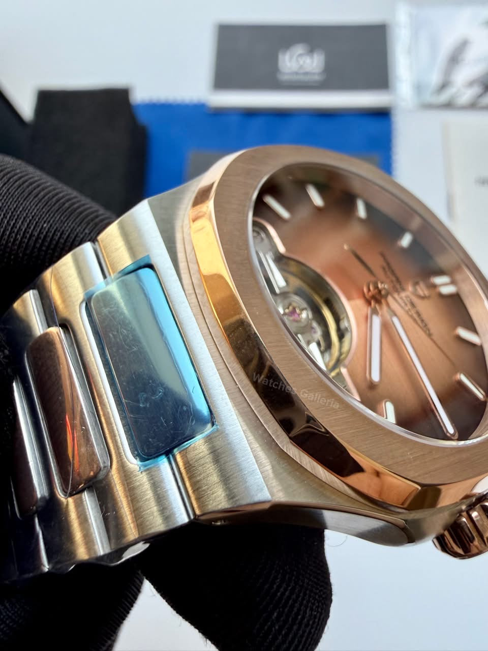 Pagani Design PDys025 Nautilus Flywheel Rose Gold 42mm Automatic Watch – Sapphire Crystal | E3251 Movement | 5ATM