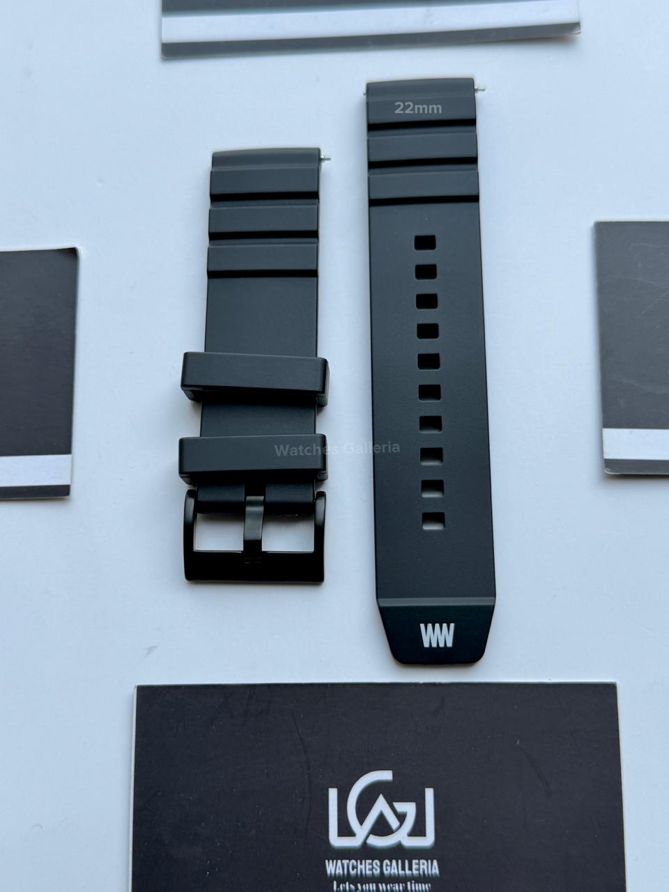 Premium Silicone Rubber Strap 22mm – Quick Release Pin Buckle | Black Buckle | Universal Fit for 22mm Watches