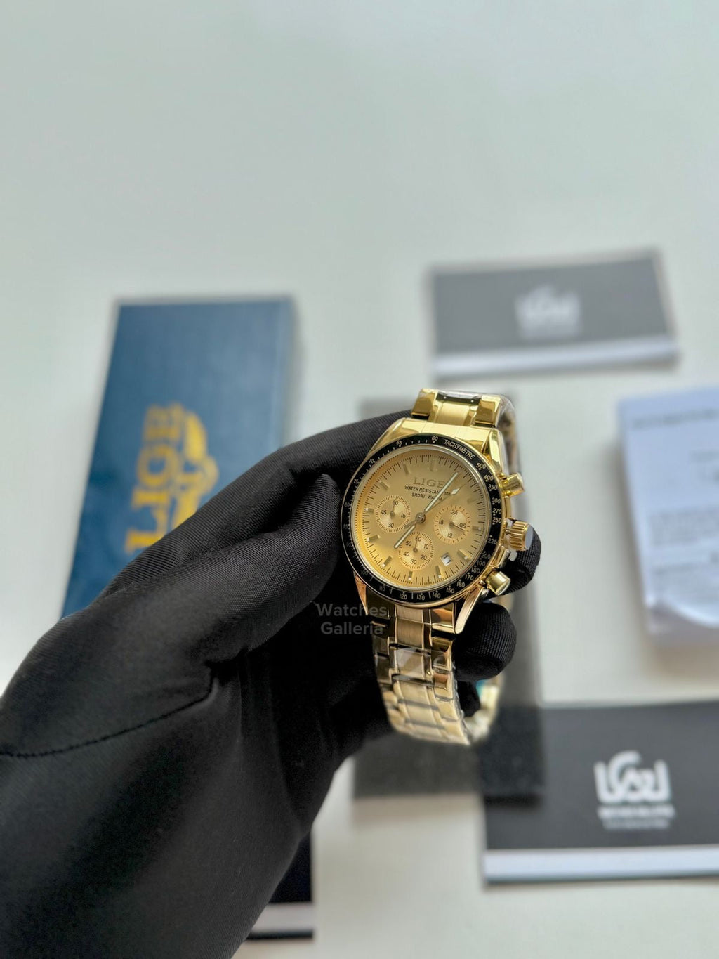 Lige Speedmaster Quartz (Gold/Black) lige89137 Watches Galleria