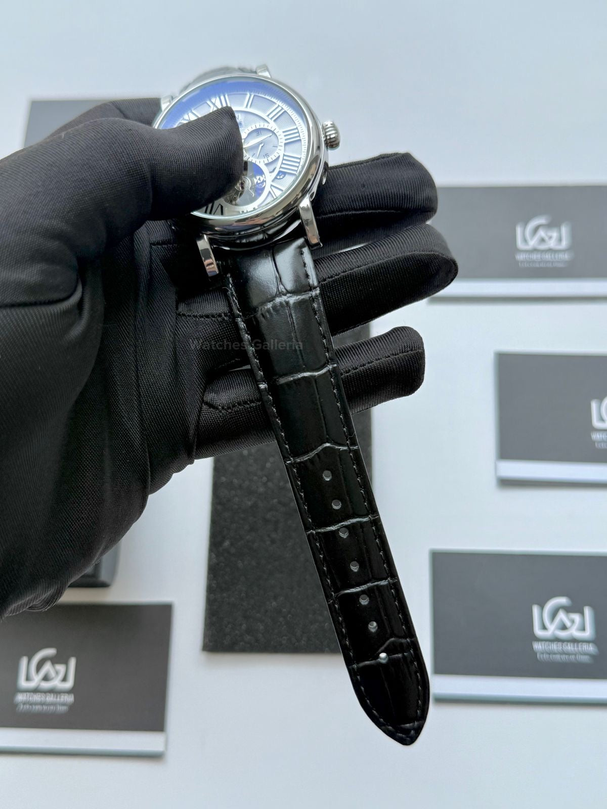 Glenaw GL8920 Calendar Flywheel Automatic Watch – Black Dial | Luxury Automatic Wristwatch for Men