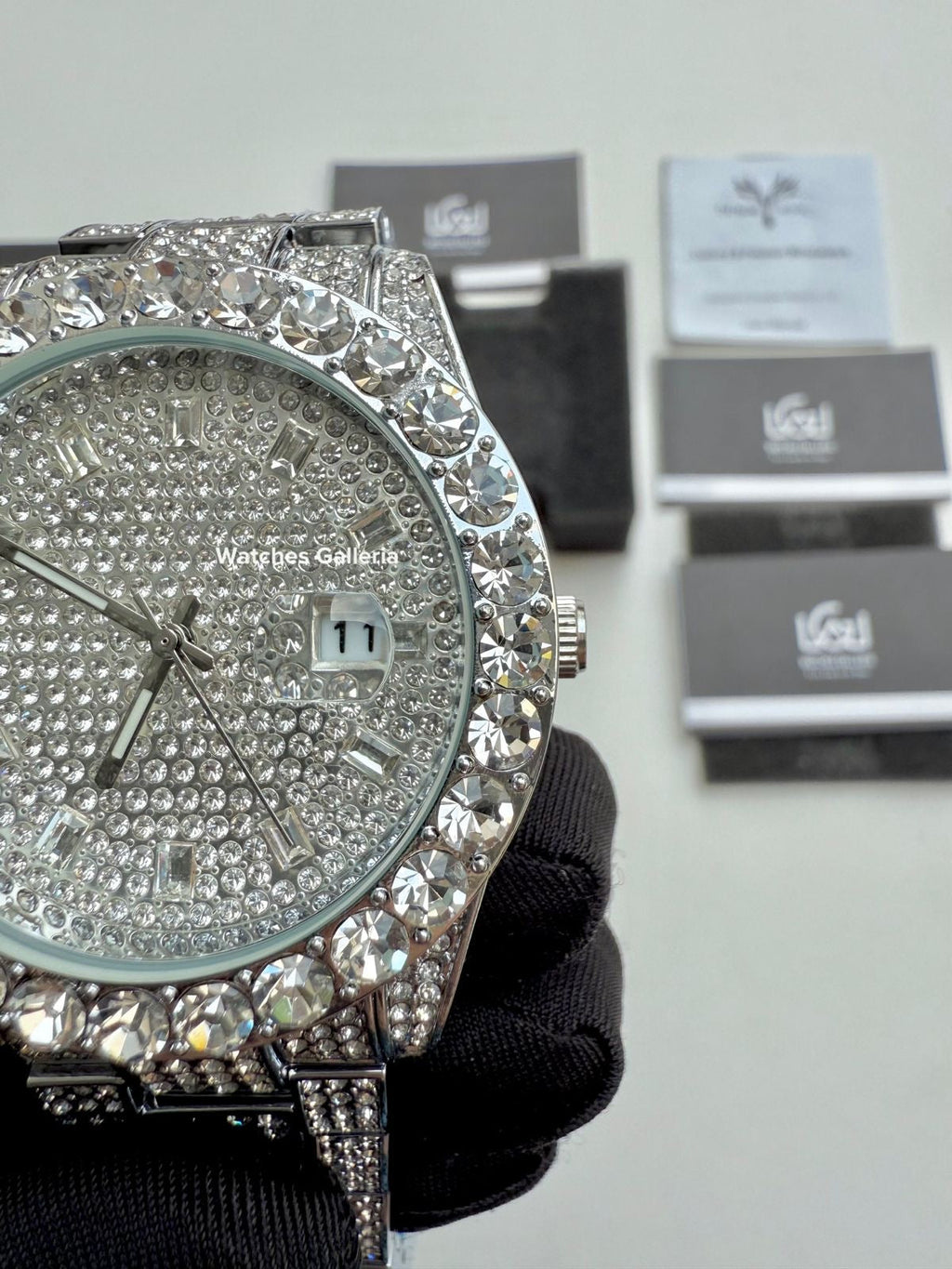 Miss Fox Iced Out Royal Oak Quartz (Silver) MFV332 Watches Galleria