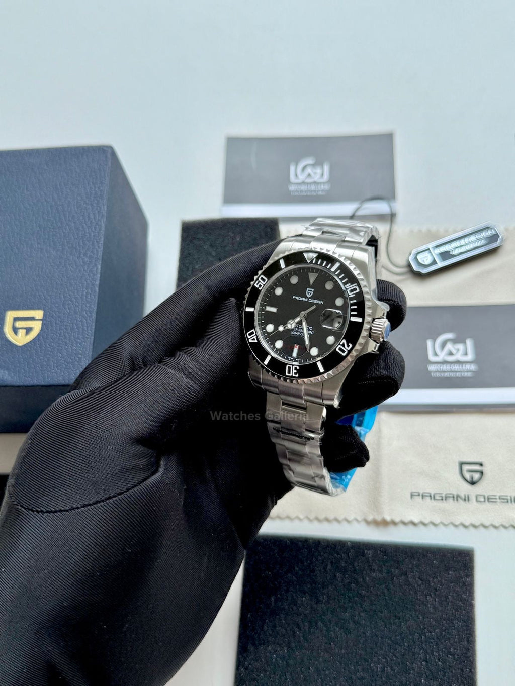Pagani Design Submariner 43mm Automatic (Black Dial) PD1639 Watches Galleria