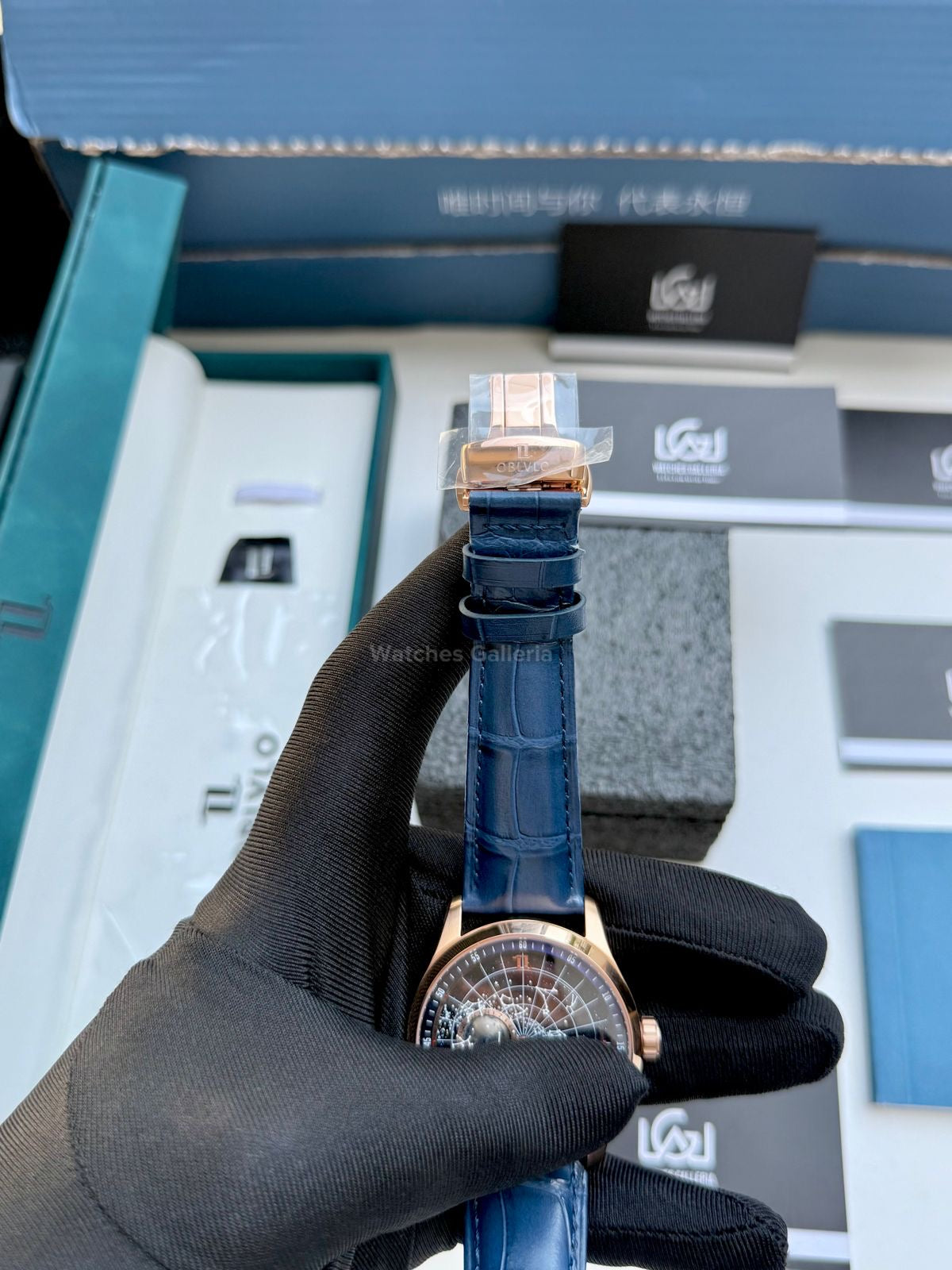 Oblvlo Grand Complications Calestial Autmatic (Blue Gold) oblvloGC Watches Galleria