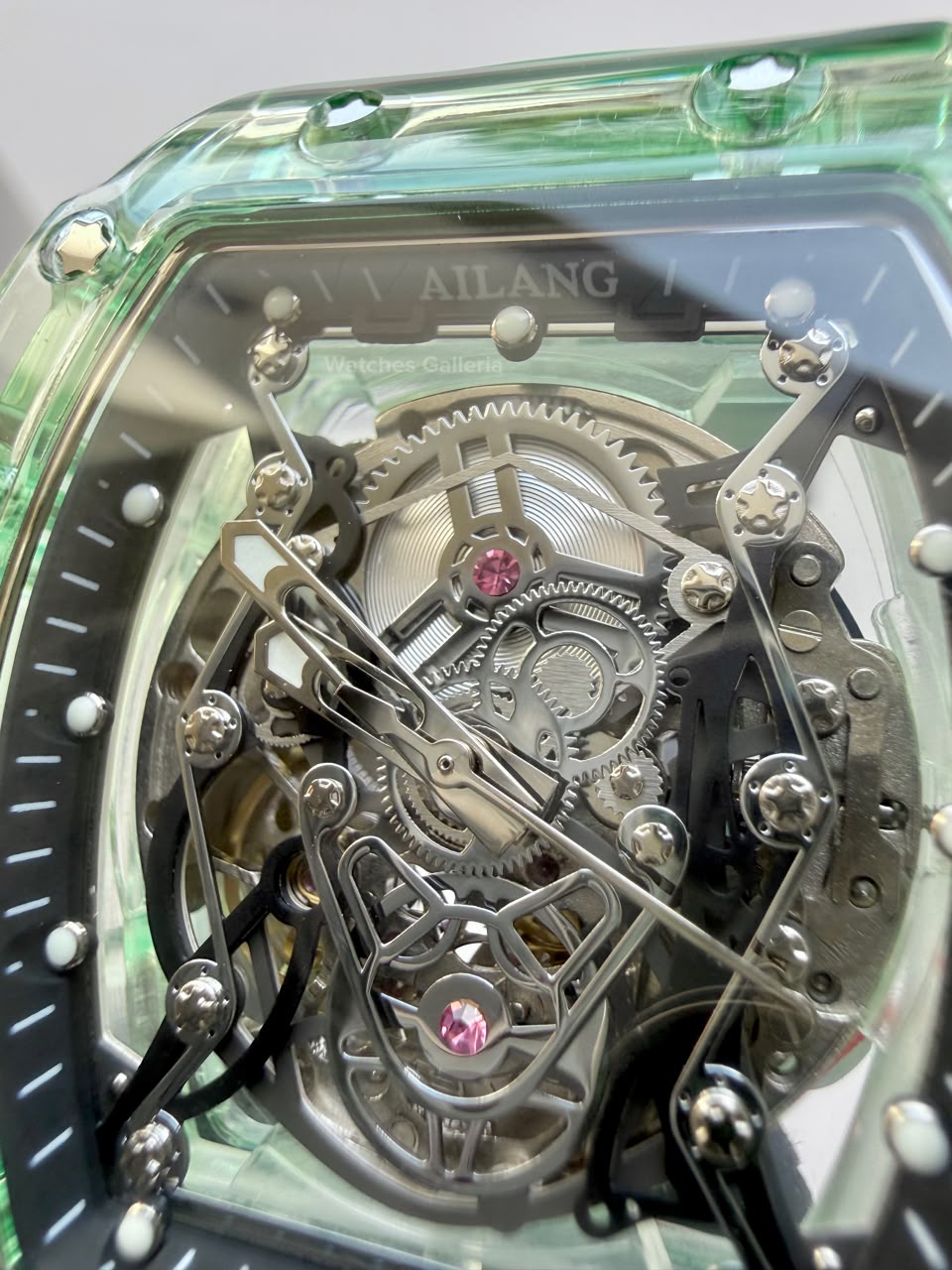 Ailang 8109 Skeleton Watch for Men White Blue Automatic Mechanical Watch Original Ailang Watch Pakistan