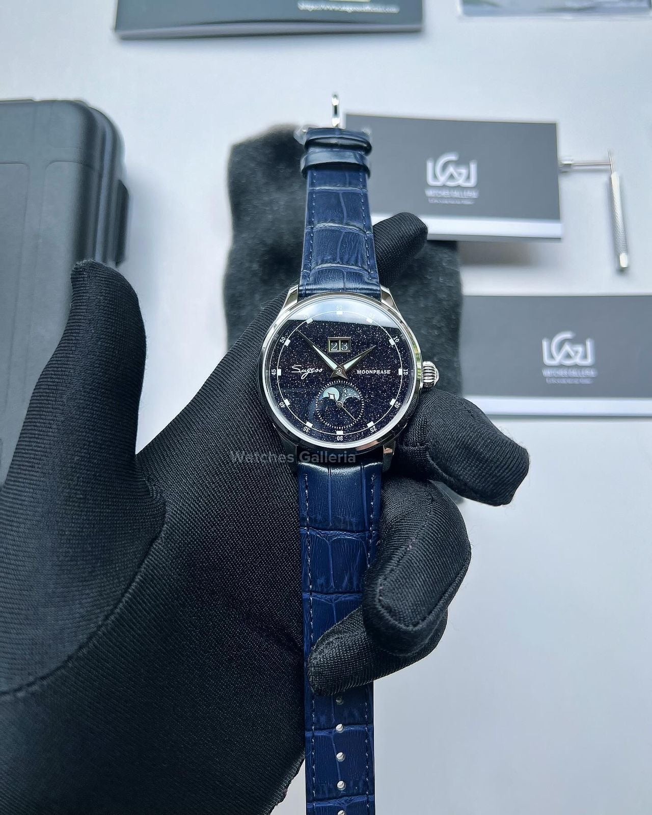 Sugess Moonphase Automatic (Blue) S401B Watches Galleria