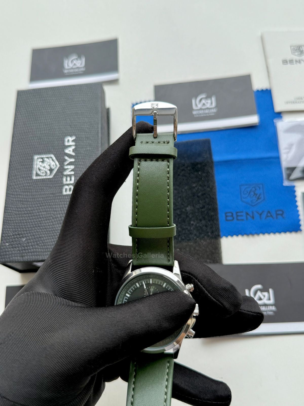 Benyar Pilot Chronograph Quartz (Green) BY5210 Watches Galleria