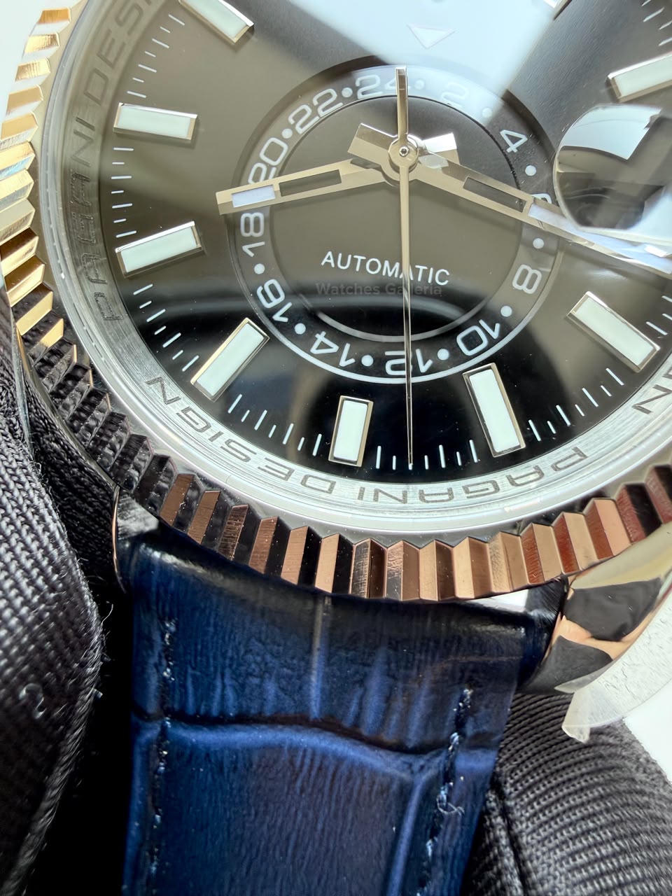 Pagani Design PD1888 Sky Dweller Blue Leather Automatic GMT Watch for Men Sapphire Crystal Original Pagani Design Watch Pakistan