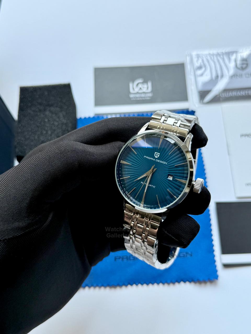 Pagani Design PD2770 Cocktail Black Dial Automatic Watch – Complete Calendar | Seagull 2813 | Leather Strap | Pagani Design Cocktail Watch | Buy Pagani Design in Pakistan